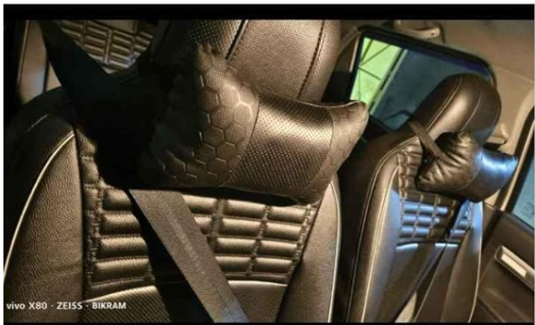 Adroitz Universal Car Neck Rest Cushion Set, Durable Memory Foam, Ergonomic Headrest Support, Breathable Neck Relief for Long Drives, Fits SUVs, Trucks, Sedans, and All Vehicles