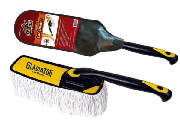 Bergmann Gladiator Twister Wax-Baked Car Duster | with Rotating Handle for Easier Cleaning | Thick And Dense 100% Cotton Fibres with Wax Coating | Scratch-Proof | Suitable for Car And Bikes